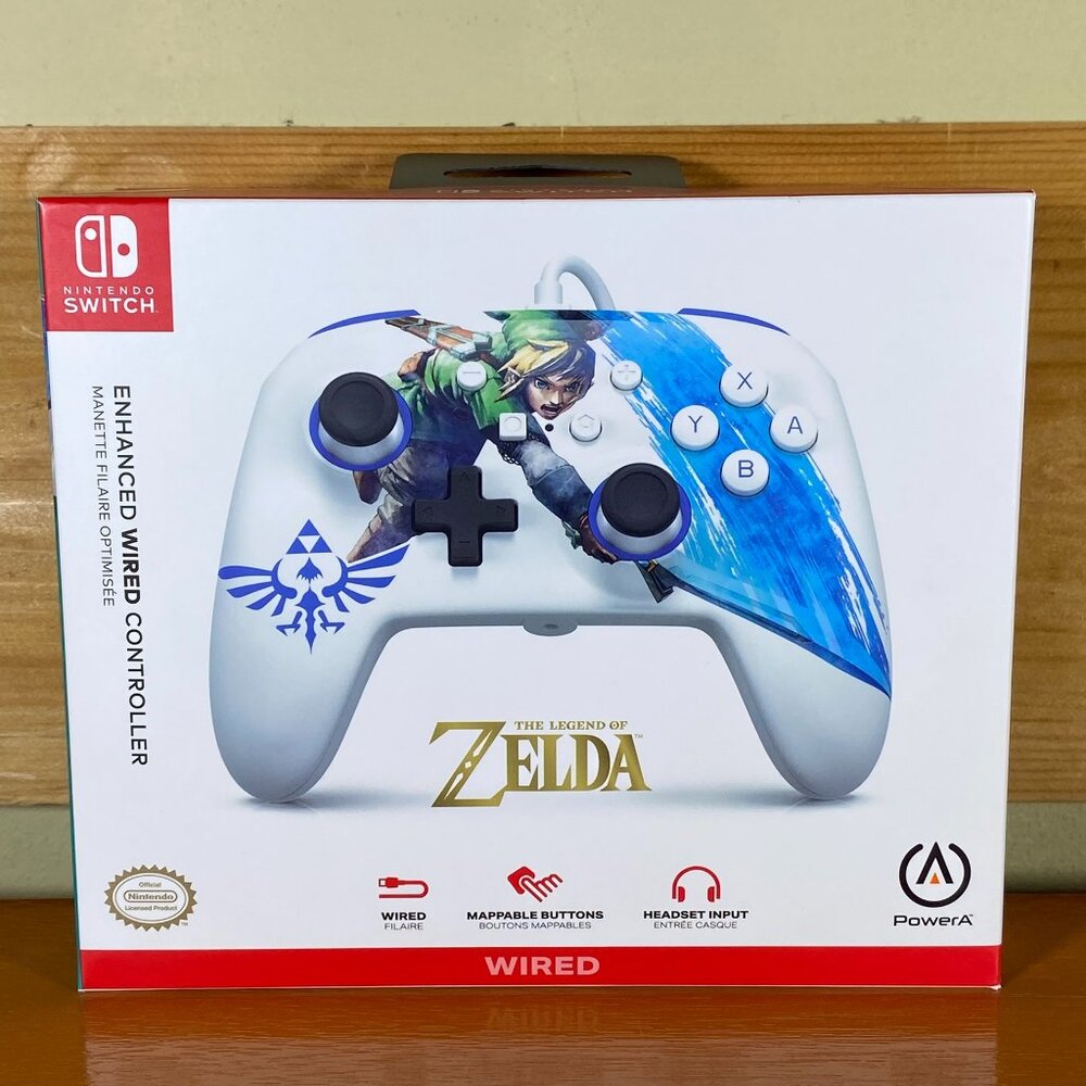 PowerA Enhanced Wired Controller for Nintendo Switch - Master Sword Attack Zelda